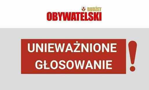 Zdjęcie do Głosowanie w Budżecie Obywatelskim unieważnione!