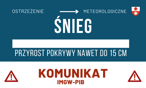 Zdjęcie do Ostrzeżenie meteorologiczne - ŚNIEG