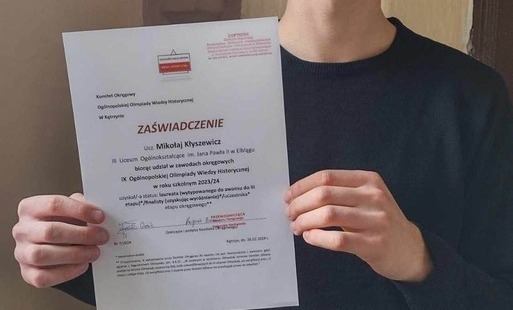 Zdjęcie do Mikołaj Kłyszewicz na I miejscu w wojew&oacute;dztwie