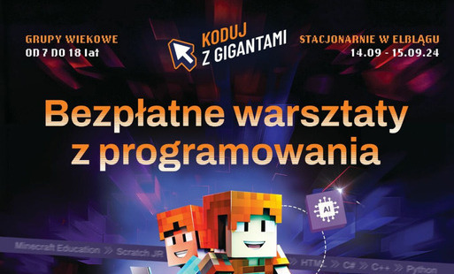 Zdjęcie do 15. edycja bezpłatnych warsztat&oacute;w z programowania - Koduj z Gigantami