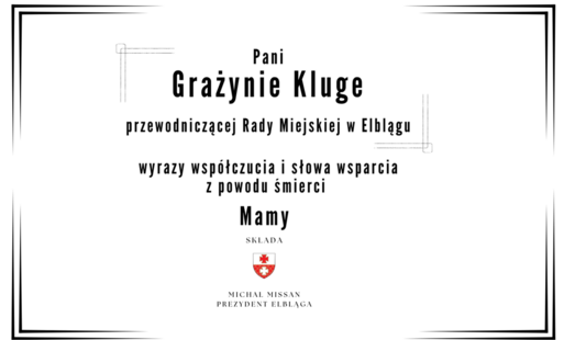 Zdjęcie do Kondolencje