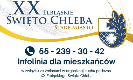 Zdjęcie do Uruchomiliśmy infolinię w związku z organizacją XX Elbląskiego Święta Chleba