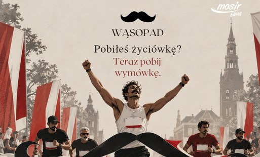 Zdjęcie do Akcja &bdquo;Wąsopad&rdquo; podczas Biegu Niepodległości 
