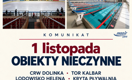 Zdjęcie do Funkcjonowanie obiekt&oacute;w MOSiR  1 listopada