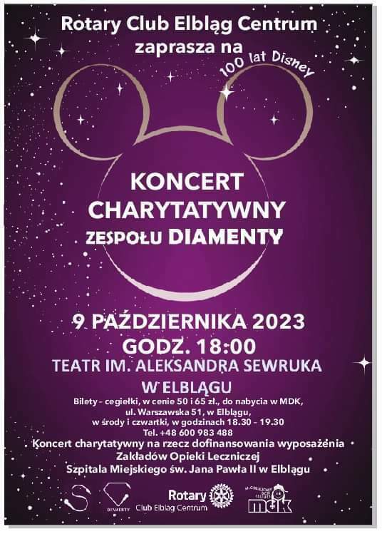 Rotary Club Elbląg Centrum zaprasza na koncert charytatywny