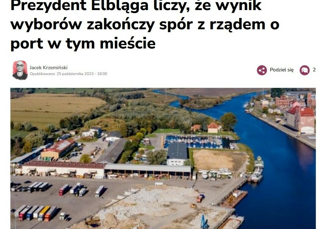 Wynik wyborów zakończy spór z rządem o port w tym mieście?