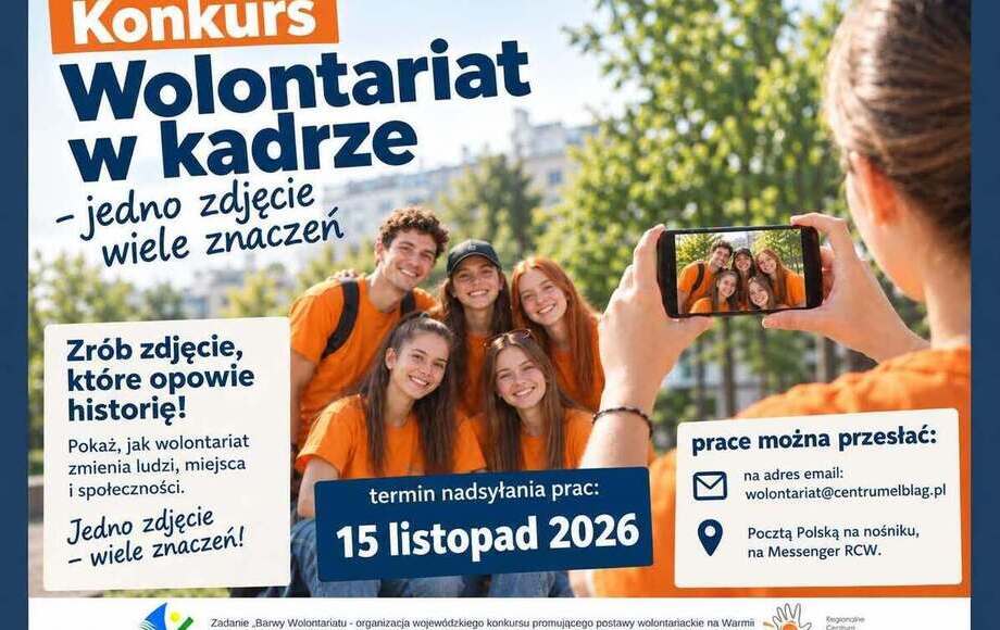 Konkurs fotograficzny „Wolontariat w kadrze” na Warmii i Mazurach