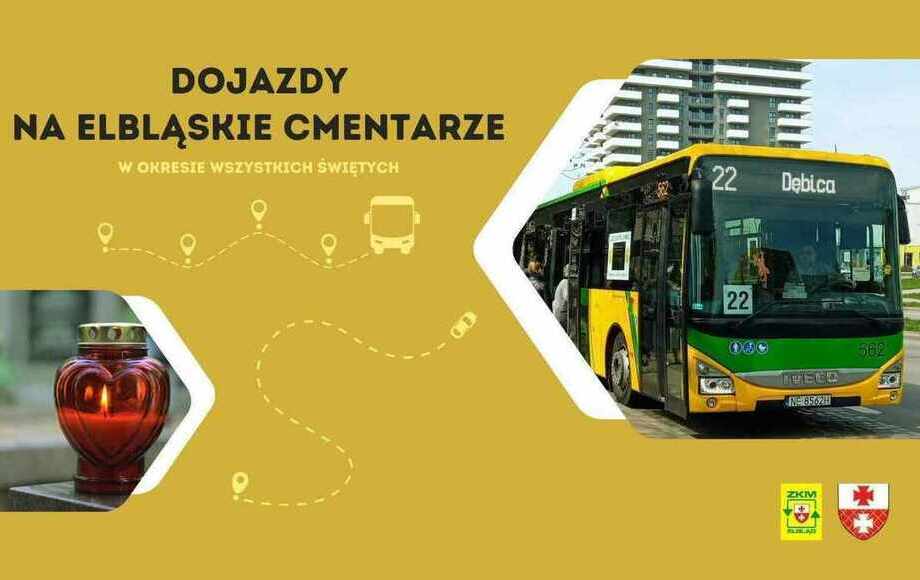 Organizacja dojazdu na cmentarze w Elblągu w okresie Wszystkich Świętych
