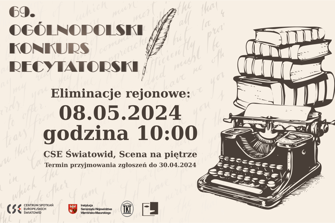 69. Ogólnopolski Konkurs Recytatorski. Zapraszamy na eliminacje rejonowe