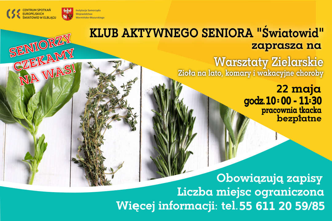Warsztaty zielarskie dla seniorów. Zioła na lato, komary i wakacyjne choroby