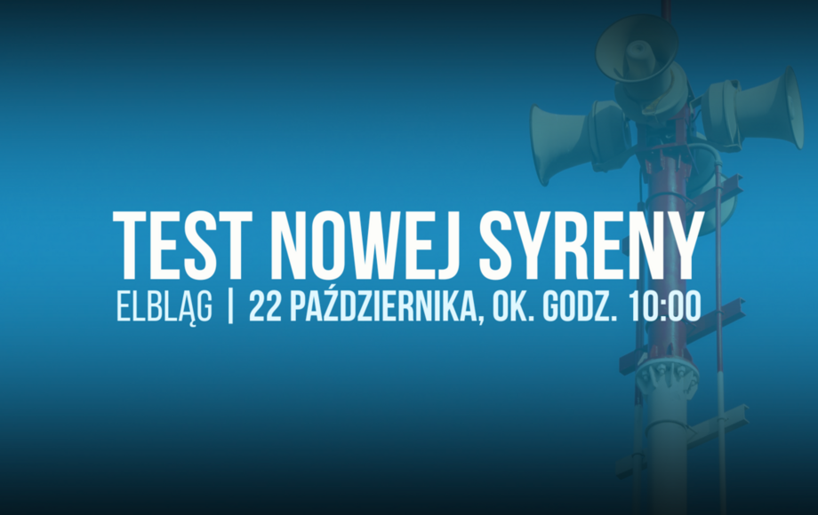 Test syreny alarmowej w Elblągu